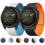 xDfind Two Color Silicone Magnetic Watch Band, For Garmin 26mm, For Garmin 22mm