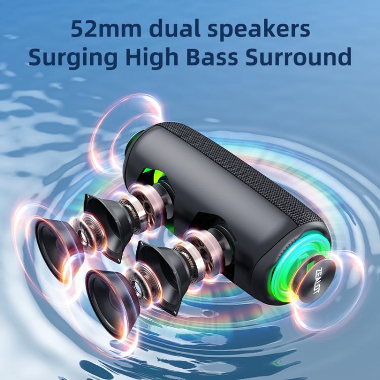 Zealot MP2 20W Portable Outdoor RGB Bluetooth Speaker, without Microphone(Blue), without Microphone(Camouflage), without Microphone(Black)