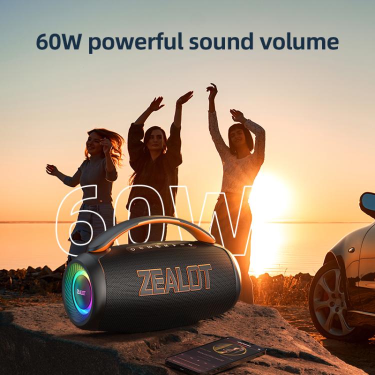 Zealot P12 60W Portable Handheld Outdoor RGB Bluetooth Speaker, P12, PT12