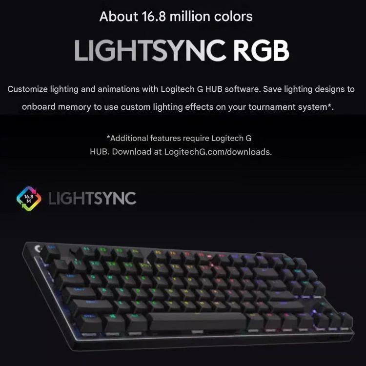 Logitech G PRO X TKL Wireless Gaming Keyboard, GX-L Mechanical Switches