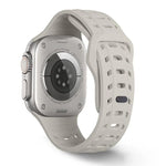 Shark Texture Holes Silicone Watch Band, For Apple Watch 46mm / 49mm / 45mm / 44mm