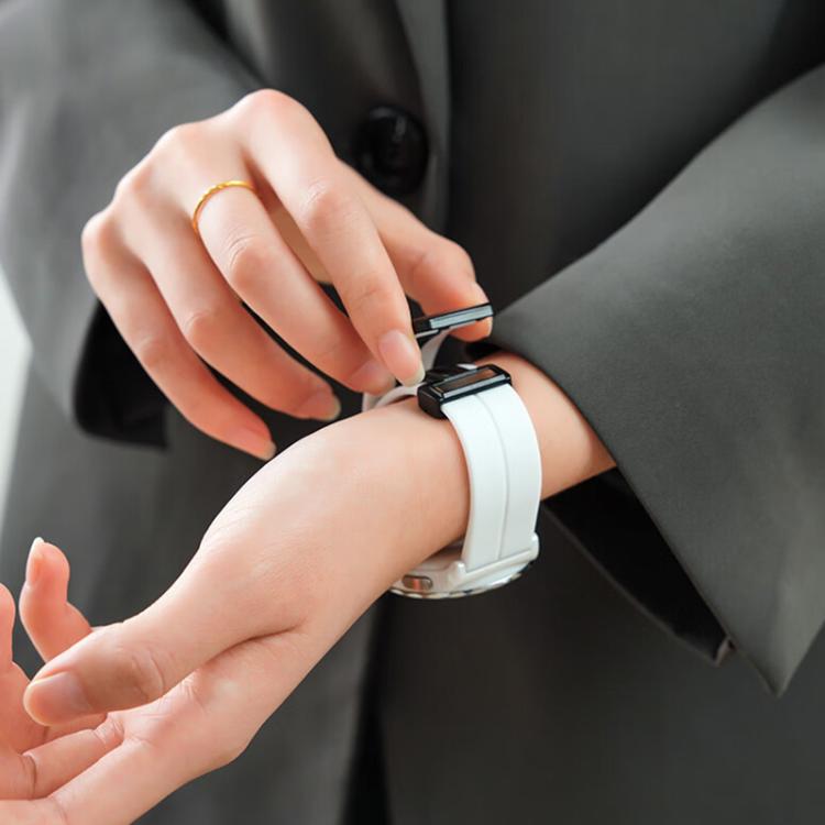 xDfind  Flat Head Groove Folding Black Buckle Silicone Watch Band, For Amazfit T-Rex 3
