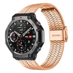 xDfind Seven Beads Buckle Stainless Steel Watch Band, For Amazfit T-Rex 3