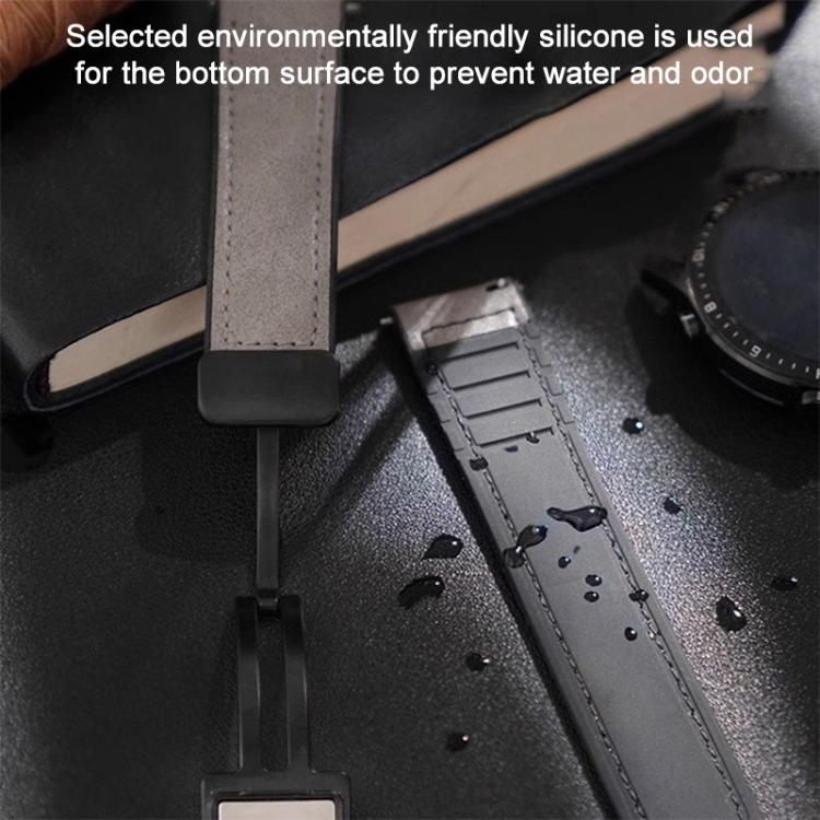 xDfind Crazy Horse Pattern Silicone Skin Magnetic Buckle Watch Band, For Fitbit Charge 5 / Charge 6