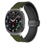 xDfind Crazy Horse Pattern Silicone Skin Magnetic Buckle Watch Band, For Samsung Galaxy Watch Ultra / Ultra 2025, For Samsung Galaxy Watch8 / 8 Classic