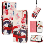 Christmas Series Buckle Leather Phone Case with Hand Strap, For iPhone 11 Pro Max, For iPhone 11, For iPhone 11 Pro, For iPhone XS / X, For iPhone XR, For iPhone XS Max, For iPhone 8 Plus / 7 Plus