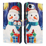 Christmas Series Buckle Leather Phone Case with Hand Strap, For iPhone 17e / 16e, For iPhone 17 Pro Max, For iPhone 17 Pro, For iPhone 17, For iPhone Air, For iPhone 16 Pro Max, For iPhone 16 Pro, For iPhone 16 Plus