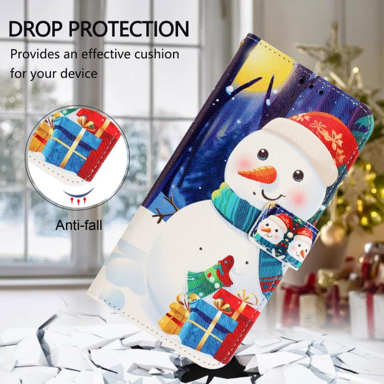 Christmas Series Buckle Leather Phone Case with Hand Strap, For iPhone 17e / 16e, For iPhone 17 Pro Max, For iPhone 17 Pro, For iPhone 17, For iPhone Air, For iPhone 16 Pro Max, For iPhone 16 Pro, For iPhone 16 Plus