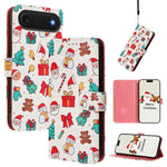 Christmas Series Buckle Leather Phone Case with Hand Strap, For iPhone 17e / 16e, For iPhone 17 Pro Max, For iPhone 17 Pro, For iPhone 17, For iPhone Air, For iPhone 16 Pro Max, For iPhone 16 Pro, For iPhone 16 Plus