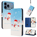 Christmas Series Buckle Leather Phone Case with Hand Strap, For iPhone 17e / 16e, For iPhone 17 Pro Max, For iPhone 17 Pro, For iPhone 17, For iPhone Air, For iPhone 16 Pro Max, For iPhone 16 Pro, For iPhone 16 Plus