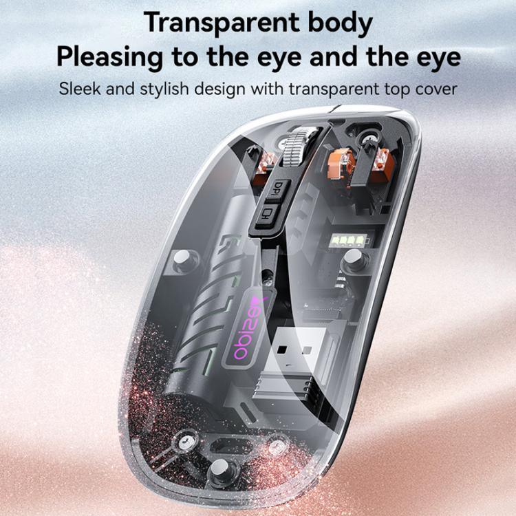 Yesido KB29 Transparent Bluetooth Dual Mode Wireless Mouse, KB29 (White), KB29 (Black)