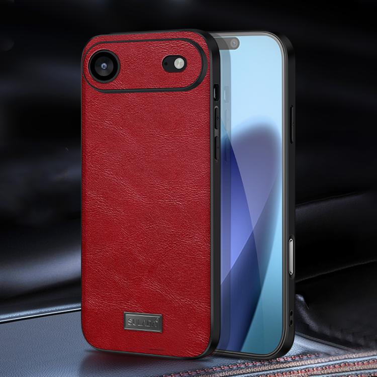 SULADA Shockproof TPU Hybrid Handmade Leather Phone Case, For iPhone 17 Pro Max, For iPhone 17 Pro, For iPhone 17, For iPhone Air