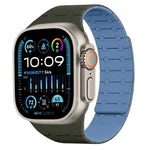 xDfind Contrasting Colors Magnetic Silicone Watch Band, For Apple Watch 42 / 44 / 45 / 46 / 49mm, For Apple Watch 38 / 40 / 41 / S10 42mm