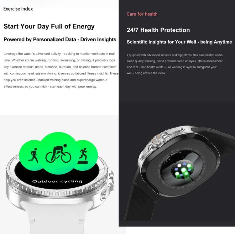HD8C 1.43 inch BT5.4 Rotate Dial Smart Watch, Support Bluetooth Call / Sleep / Blood Oxygen / Heart Rate / Blood Pressure Health Monitor