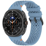 xDfind Alloy Black Buckle Honeycomb Breathable Silicone Watch Band, For Samsung Galaxy Watch8 / Watch8 Classic