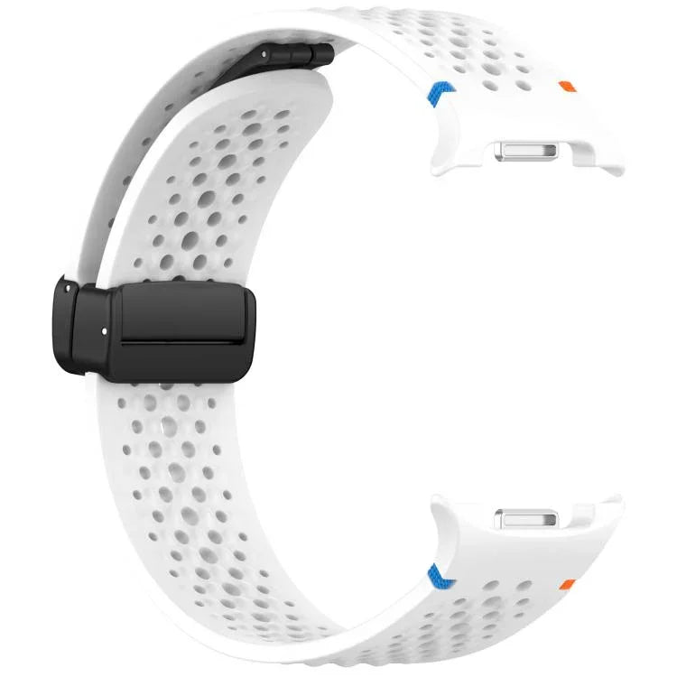 xDfind Magnetic Black Buckle Honeycomb Breathable Silicone Watch Band, For Samsung Galaxy Watch8 / Watch8 Classic