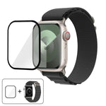 Buckle Loop Nylon Watch Band with 3D Curved Film, For Apple Watch Series 45mm