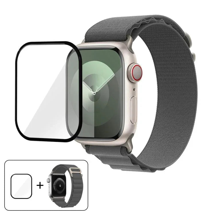 Buckle Loop Nylon Watch Band with 3D Curved Film, For Apple Watch Series 41mm