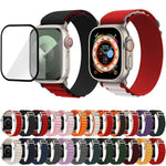 Buckle Loop Nylon Watch Band with 3D Curved Film, For Apple Watch Series 41mm