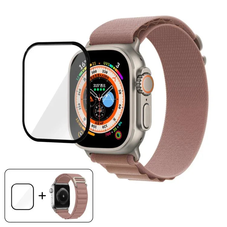 Buckle Loop Nylon Watch Band with 3D Curved Film, For Apple Watch Ultra 2 / 1 49mm