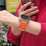 Buckle Loop Nylon Watch Band with 3D Curved Film, For Apple Watch Series 41mm
