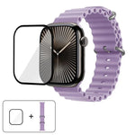 Ocean Silicone Watch Band with 3D Curved Film, For Apple Watch Series 40mm, For Apple Watch Ultra 2 / 1 49mm, For Apple Watch Series 45mm