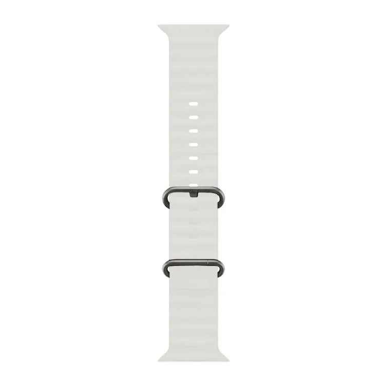 Ocean Silicone Watch Band with 3D Curved Film, For Apple Watch Series 41mm, For Apple Watch Series 38mm, For Apple Watch Series 42mm