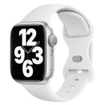 Butterfly Buckle Silicone Watch Band with 3D Curved Film, For Apple Watch Series 10 46mm, For Apple Watch Series 10 42mm, For Apple Watch Series 44mm