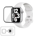 Butterfly Buckle Silicone Watch Band with 3D Curved Film, For Apple Watch Series 40mm, For Apple Watch Ultra 2 / 1 49mm, For Apple Watch Series 45mm