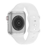 Butterfly Buckle Silicone Watch Band with 3D Curved Film, For Apple Watch Series 41mm, For Apple Watch Series 38mm, For Apple Watch Series 42mm