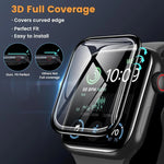 Butterfly Buckle Silicone Watch Band with 3D Curved Film, For Apple Watch Series 40mm, For Apple Watch Ultra 2 / 1 49mm, For Apple Watch Series 45mm