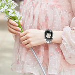 xDfind Bling Diamond Jewelry Metal Watch Band with Case, For Apple Watch Series 10 46mm, For Apple Watch Series 10 42mm, For Apple Watch Series 44mm, For Apple Watch Series 40mm, For Apple Watch Ultra 2 / 1 49mm, For Apple Watch Series 45mm            ...