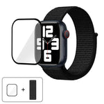 Basic Nylon Loop Watch Band with 3D Curved Film, For Apple Watch Series 10 46mm, For Apple Watch Series 10 42mm, For Apple Watch Series 44mm