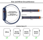 Nylon Loop Watch Band with 3D Curved Film, For Apple Watch Series 40mm, For Apple Watch Ultra 2 / 1 49mm, For Apple Watch Series 45mm