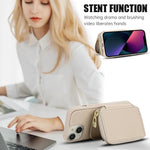 Crossbody Zipper RFID Card Bag Phone Case, For iPhone 15, For iPhone 14 / 13, For iPhone 14 Pro, For iPhone 14 Pro Max, For iPhone 13 Pro Max, For iPhone 13 Pro
