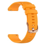 For Garmin Vivoactive 5 / Venu / Forerunner 165 xDfind Rose Gold Buckle Silicone Sport Watch Band, 18mm, 20mm, 22mm