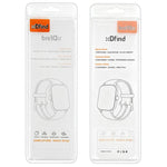 xDfind V-shaped Metal Hybrid Leather Watch Band, 22mm