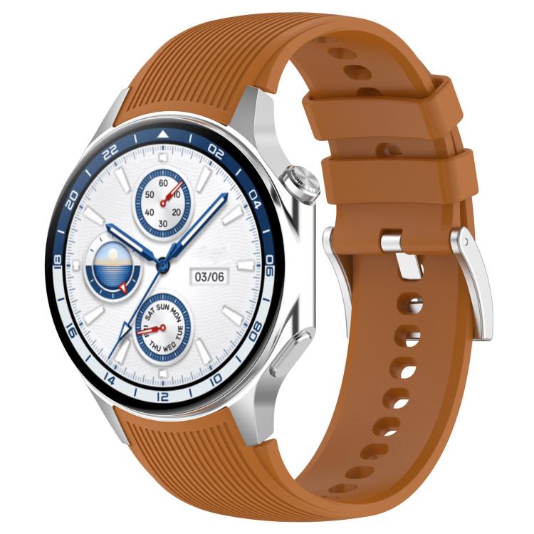xDfind Silver Buckle Silicone Watch Band, For OPPO Watch X / X2 / OnePlus Watch 2