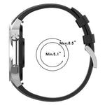 xDfind Silver Buckle Silicone Watch Band, For OPPO Watch X / X2 / OnePlus Watch 2