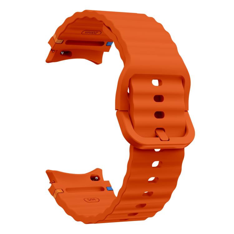 Wave Stitching Silicone Watch Band with 3D Curved Film, For Samsung Galaxy Watch FE 40mm, For Samsung Galaxy Watch7 44mm, For Samsung Galaxy Watch7 40mm, For Samsung Galaxy Watch6 Classic 47mm