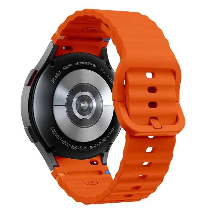 Wave Stitching Silicone Watch Band with 3D Curved Film, For Samsung Galaxy Watch4 Active 40mm, For Samsung Galaxy Watch4 Active 44mm