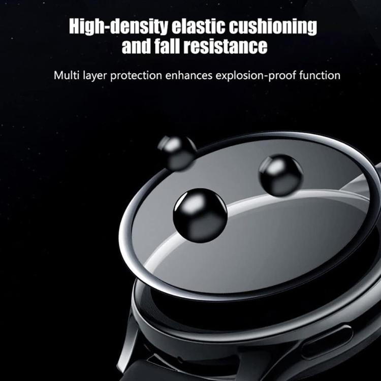 Wave Stitching Silicone Watch Band with 3D Curved Film, For Samsung Galaxy Watch4 Classic 46mm, For Samsung Galaxy Watch4 Classic 42mm, For Samsung Galaxy Watch5 Active 40mm, For Samsung Galaxy Watch5 Active 44mm