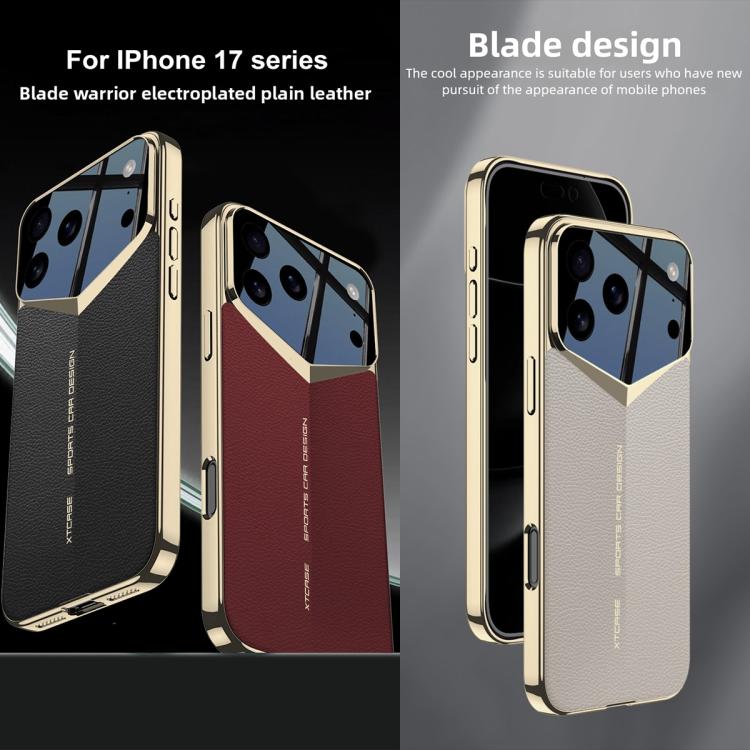 GKK Blade Phantom Plain Leather Phone Case, For iPhone 17 Pro Max, For iPhone 17 Pro