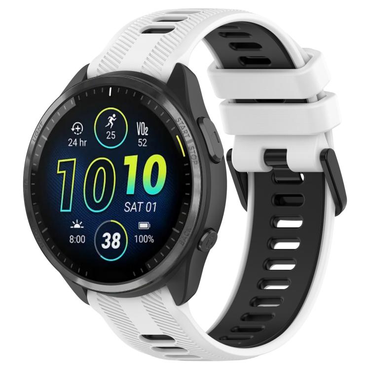 xDfind Two Color Silicone Watch Band, For Garmin Forerunner 965