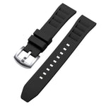 xDfind Silver Buckle Quick Release Silicone Watch Band, 20mm, 22mm