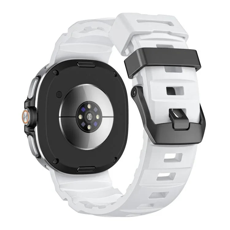 Wild Path Black Buckle Silicone Watch Band, For Samsung Galaxy Watch8 / Watch8 Classic