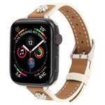 Rivet Camellia Skin Feel Microfiber Leather Watch Band, For Apple Watch 46mm / 49mm / 45mm / 44mm, For Apple Watch 42mm / 41mm / 40mm / 38mm