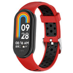 xDfind Metal Plug Two Color Silicone Watch Band, For Xiaomi Smart Band 10 / 9 / 8