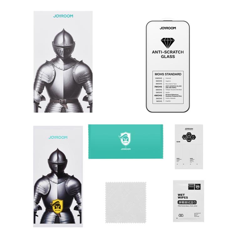 JOYROOM Knight Series 2.5D Full Screen HD Hard Anti-Scratch Tempered Glass Film, For iPhone 17 Pro Max, For iPhone 17 Pro, For iPhone 17, For iPhone Air, For iPhone 16 Pro Max, For iPhone 16 Pro, For iPhone 16 Plus, For iPhone 16