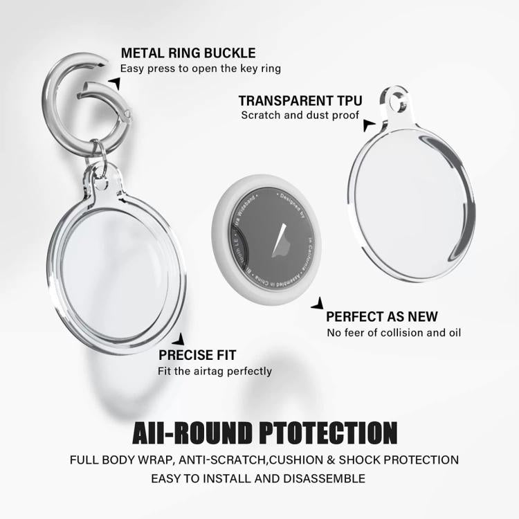 xDfind Full-cover Waterproof TPU Protective Cover, For AirTag 2nd Gen / AirTag 1st Gen